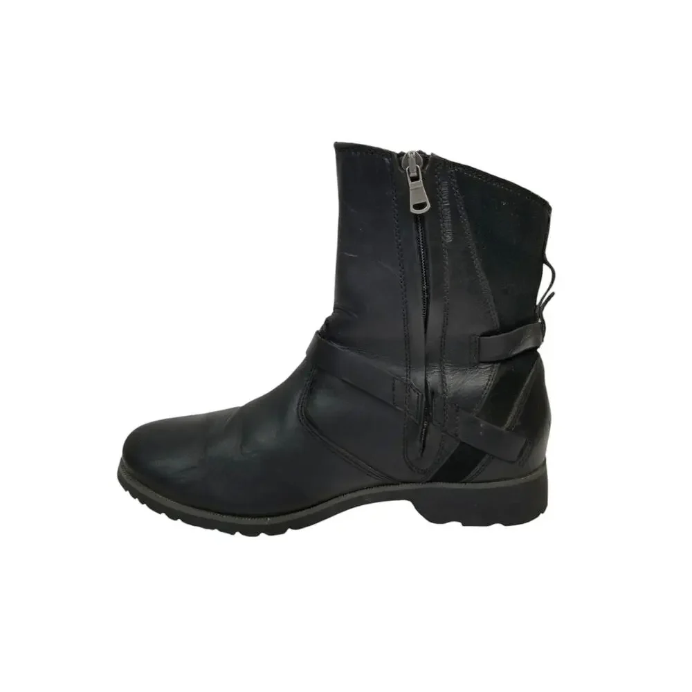 Teva De La Vina Women's Low Leather Waterproof Ankle Boot Side Zip Size 8